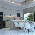 15320. Free Sketchup Living Room - Kitchen Interior Model Download By Tran Tien